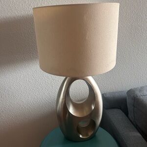 Early 2000's Vintage chrome lamps. With original shades.